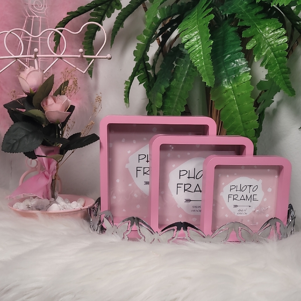 Pink Photo Frame Set 3 New  2100